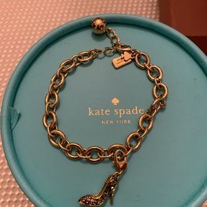 Kate Spade charm bracelet with shoe charm